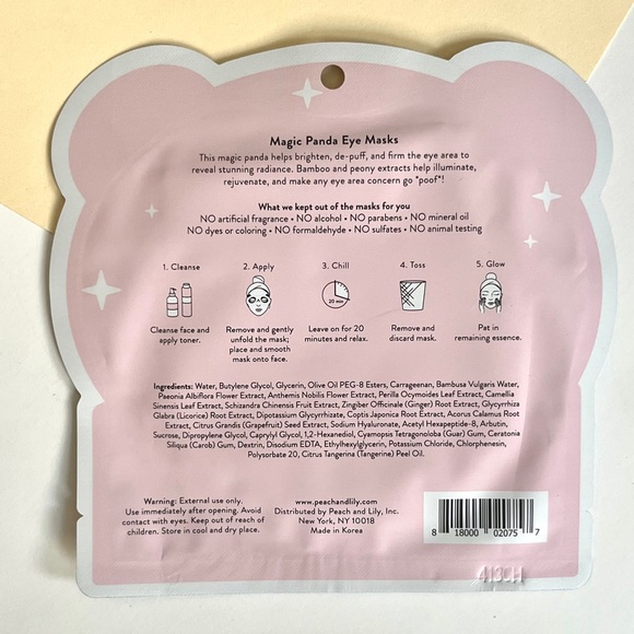 🏷️ peach slices • kawaii panda magic eye mask - Picture 9 of 11